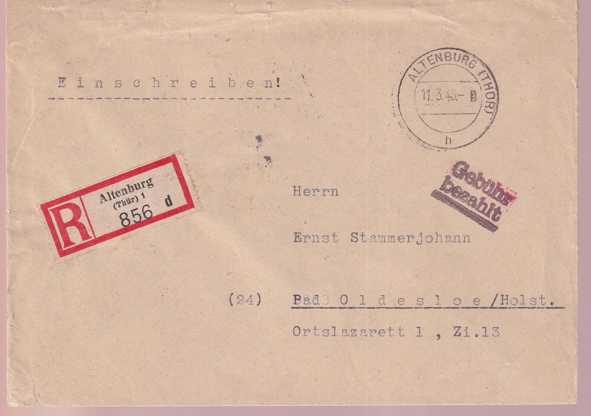 Gebühr bezahlt-Belege